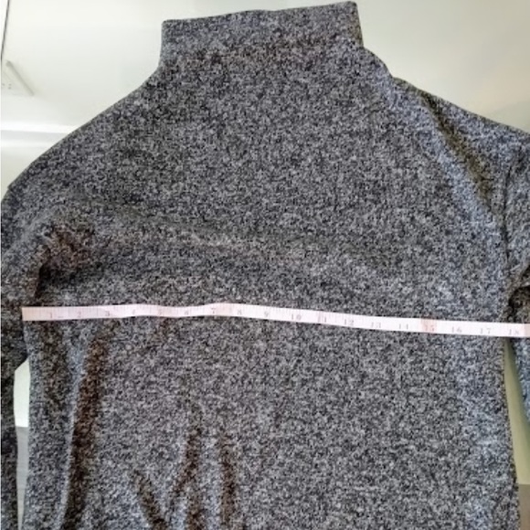Uniqlo Grey Fleece Turtleneck Sweater Dress - Picture 2 of 5